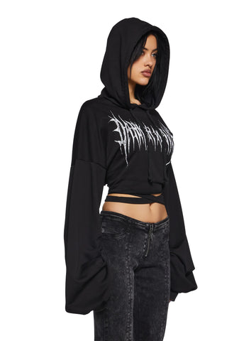 Chord Backless Cropped Hoodie