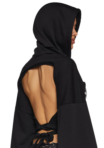 Chord Backless Cropped Hoodie