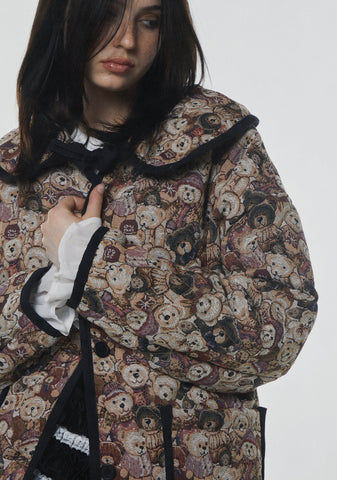 Lady Love Convertible Collared Coat - Teddy Bear