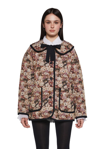Lady Love Convertible Collared Coat - Teddy Bear