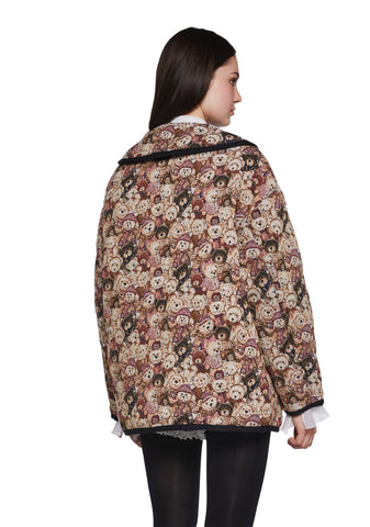 Lady Love Convertible Collared Coat - Teddy Bear