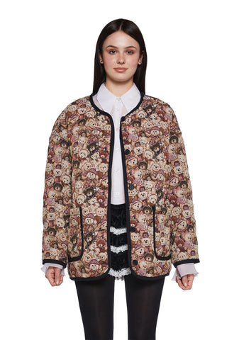 Lady Love Convertible Collared Coat - Teddy Bear
