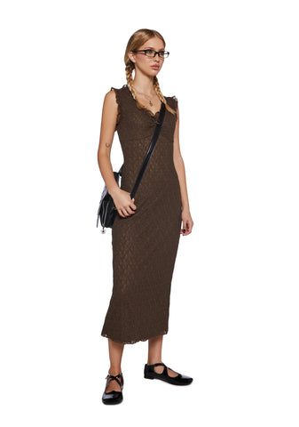 Oblivious Joy Lace Midi Dress