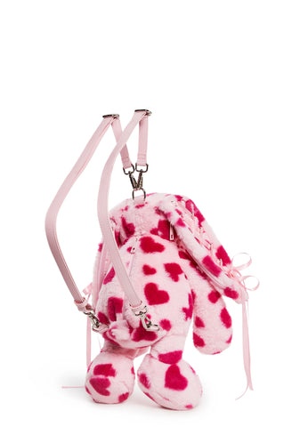 Seeing Hearts Bunny Plush Backpack