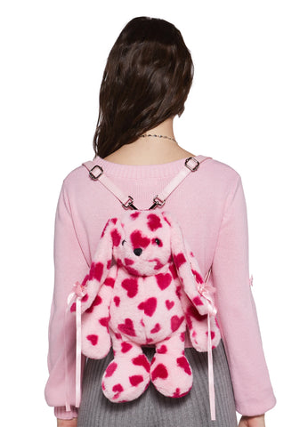 Seeing Hearts Bunny Plush Backpack
