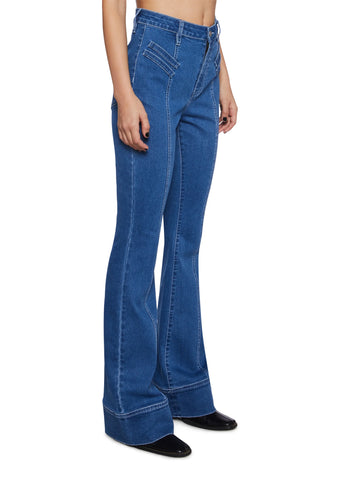 Belated Thanks Flared Denim Jeans