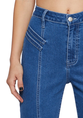 Belated Thanks Flared Denim Jeans