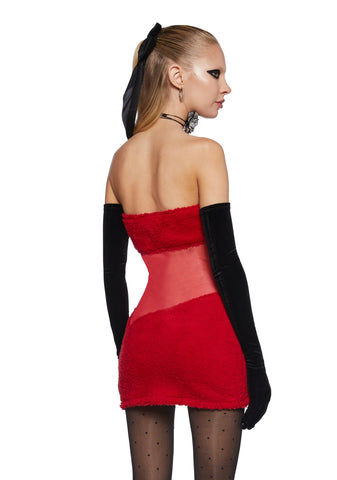 Call My Bluff Mini Dress - Red