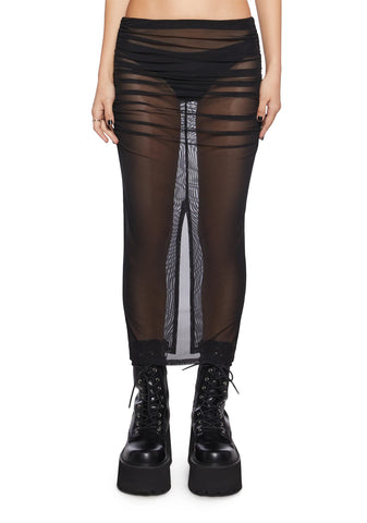 No Social Butterfly Midi Skirt