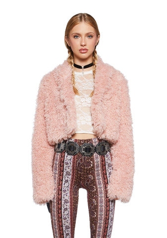 Spiraling Daze Faux Fur Jacket