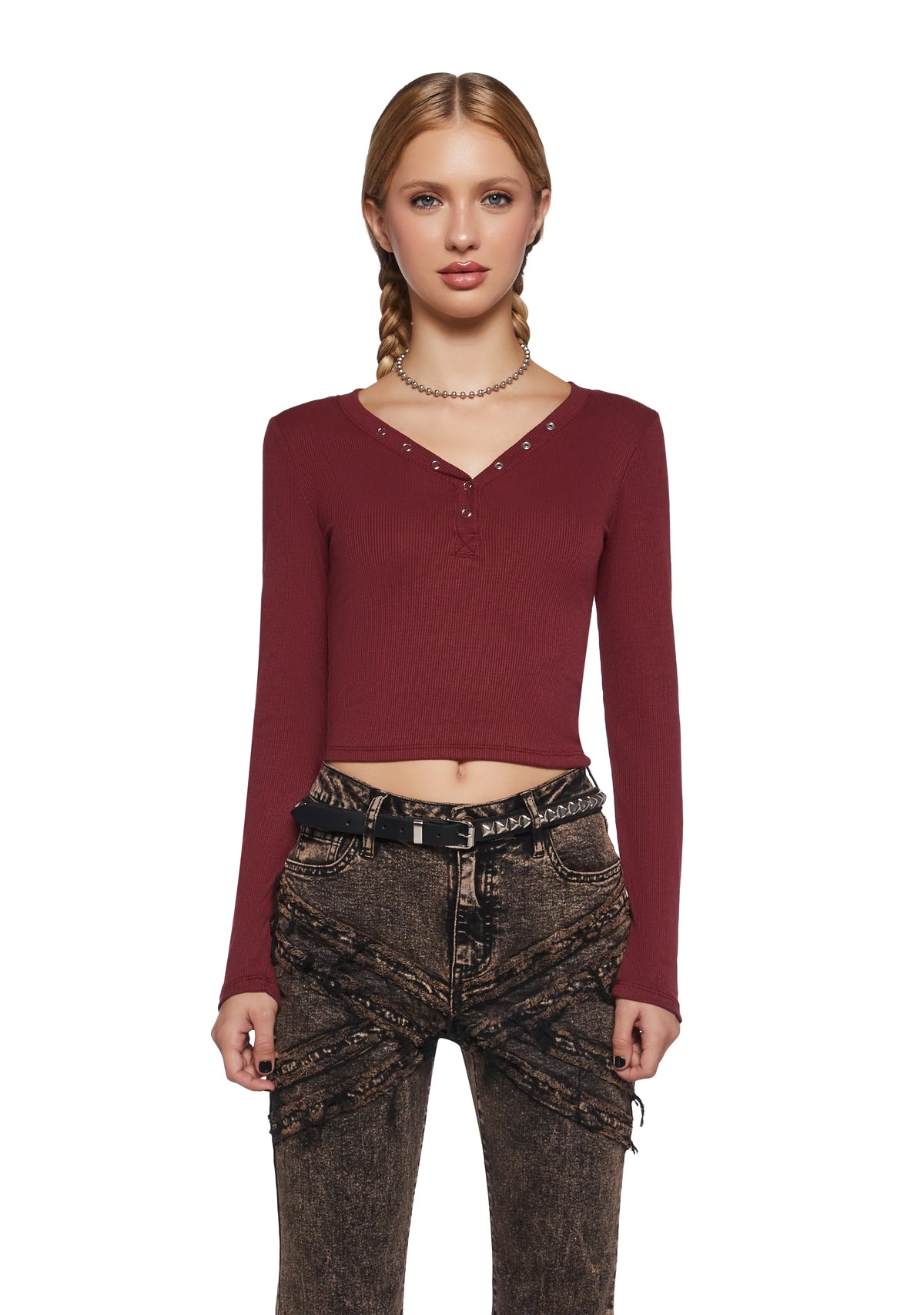 Understated Days Long Sleeve Tee - Red