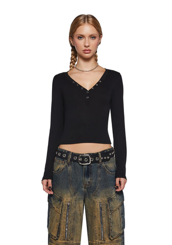 Understated Days Long Sleeve Tee - Black