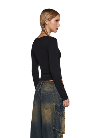 Understated Days Long Sleeve Tee - Black