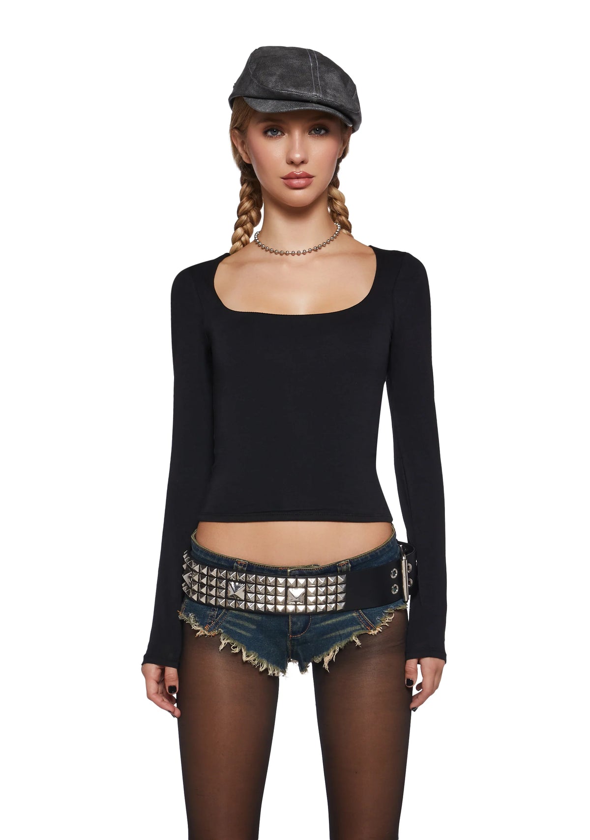 Singled Out Long Sleeve Tee - Black