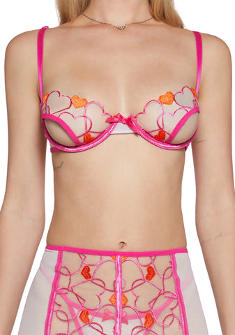 Romantic Bloom Mesh Lingerie Set