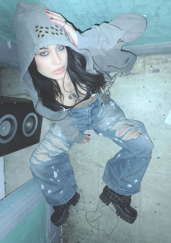 Dirty Daylight Crop Hoodie