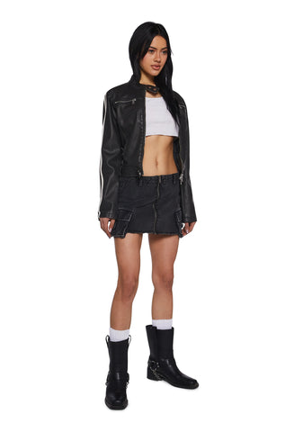Total Recall Denim Mini Skirt