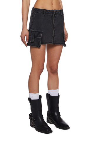 Total Recall Denim Mini Skirt