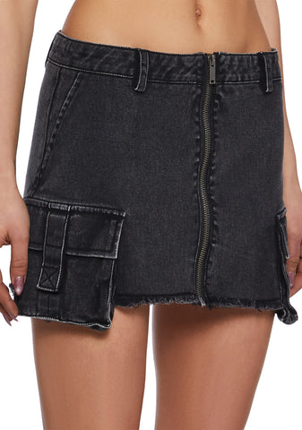 Total Recall Denim Mini Skirt