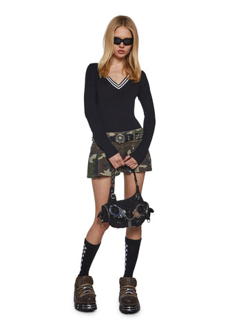 Most Likely Long Sleeve Bodysuit - Black