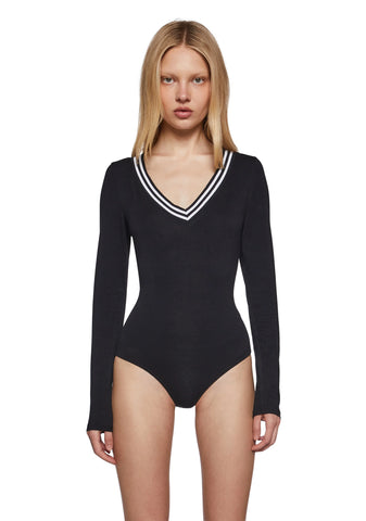 Most Likely Long Sleeve Bodysuit - Black