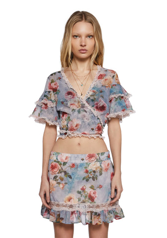 Springtime Seductions Ruffled Blouse