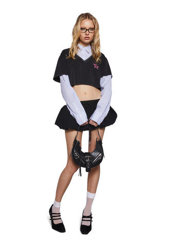 Azure Graphic Long Sleeve Top