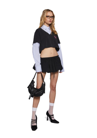 Azure Graphic Long Sleeve Top