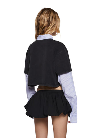 Azure Graphic Long Sleeve Top