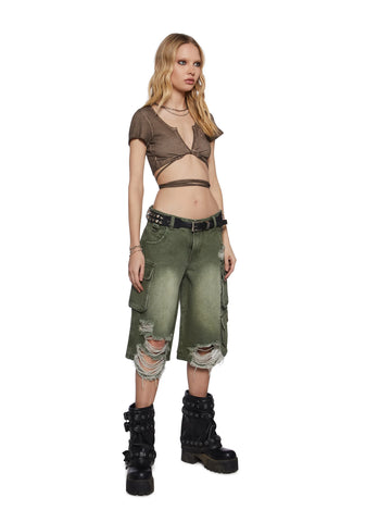 Chord Twist Wrap Top