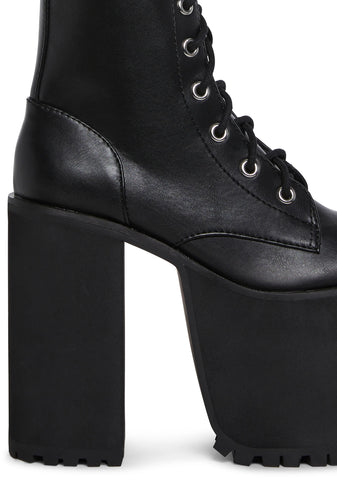 Chaos Creators Platform Combat Boots