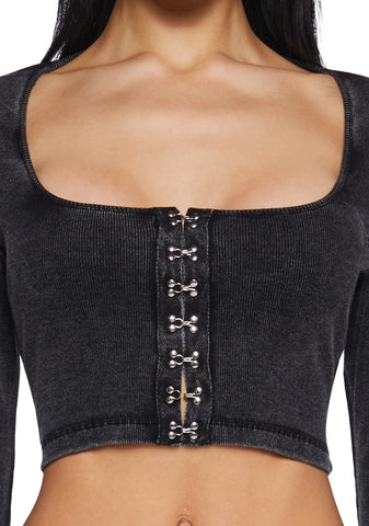 Fascinating Hook Long Sleeve Top