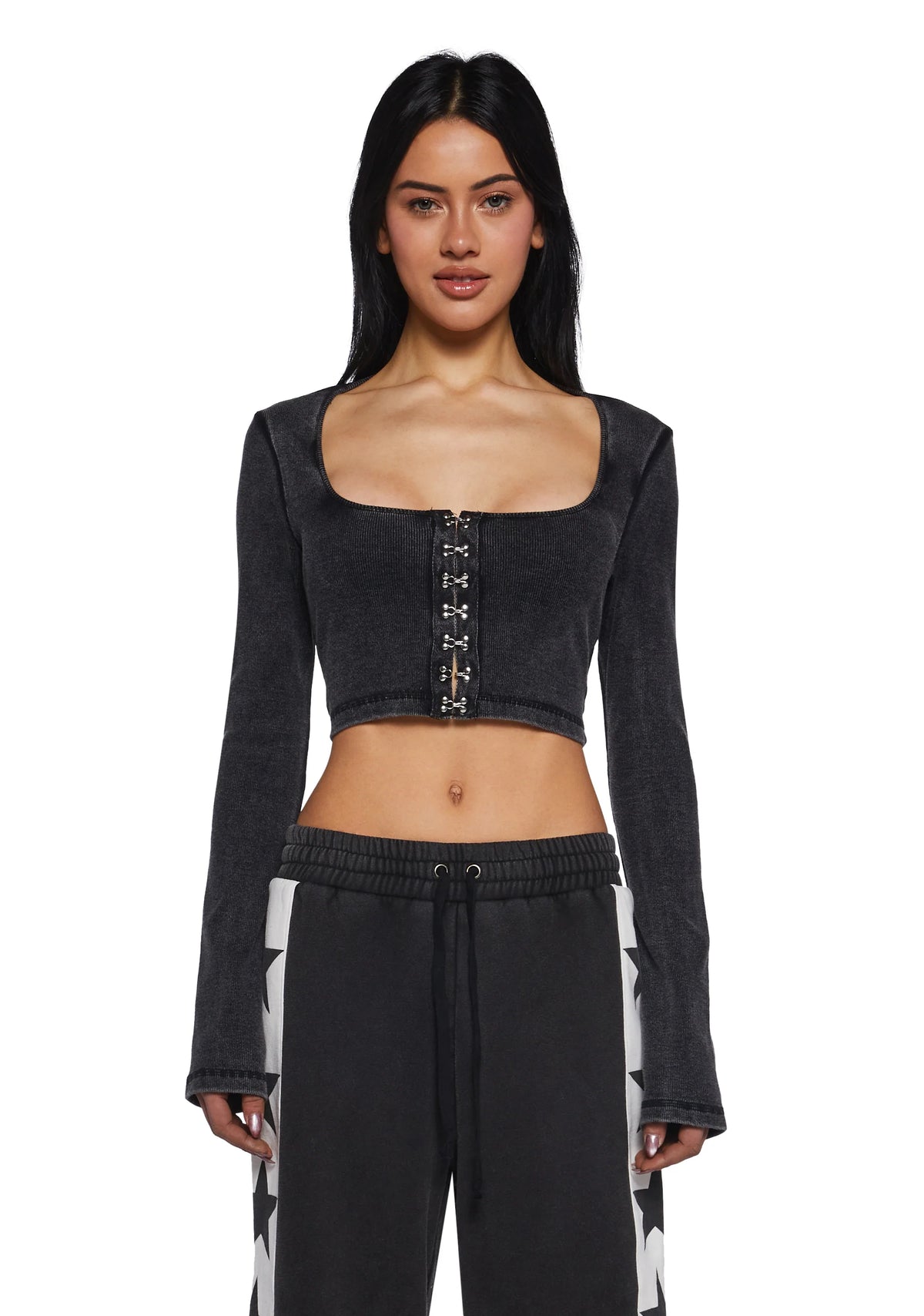 Fascinating Hook Long Sleeve Top