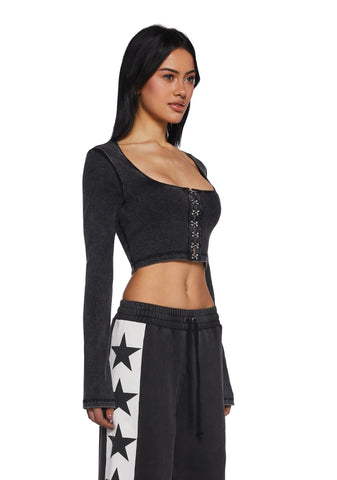 Fascinating Hook Long Sleeve Top