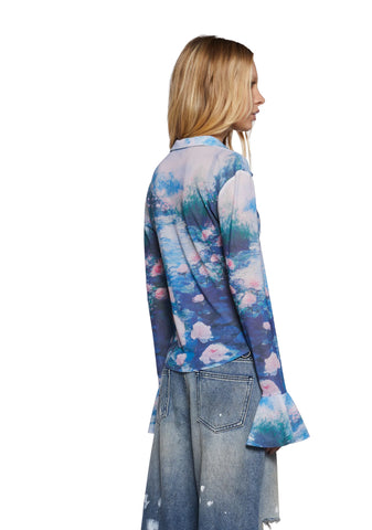 Watercolor Dreams Button Up Top