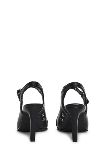 Fame Lane Pointed Toe Heels - Black