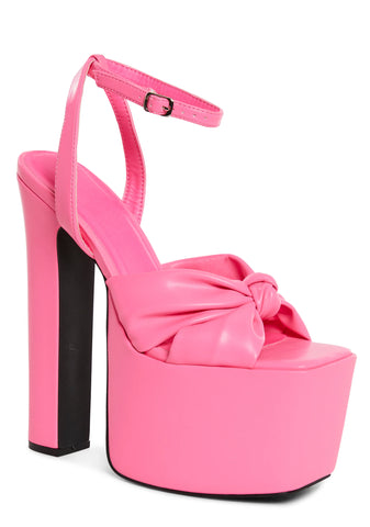 Cheers To U Platform Sandals - Pink