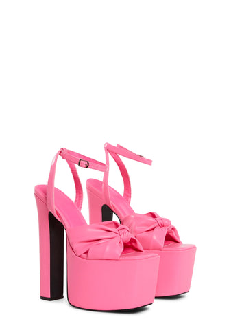 Cheers To U Platform Sandals - Pink