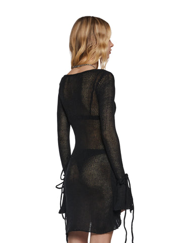 Chord Loose Knit Mini Dress
