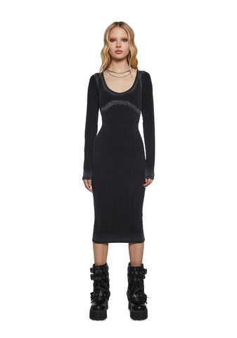 Chord Bleached Midi Dress