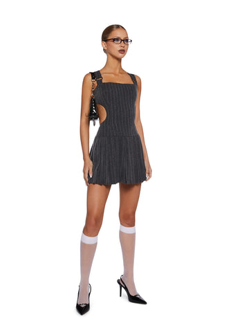 After Work Drinks Pinstripe Mini Dress