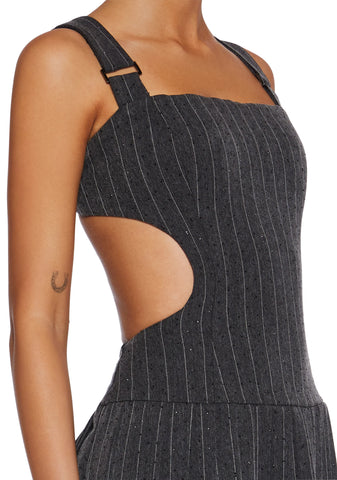 After Work Drinks Pinstripe Mini Dress