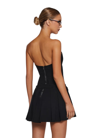 Tech Girl Rising Mini Dress - Black