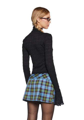 Calling After Me Long Sleeve Top - Black