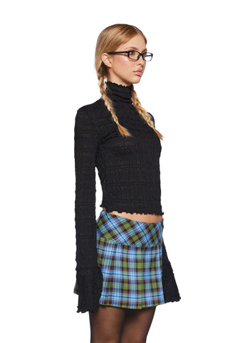 Calling After Me Long Sleeve Top - Black