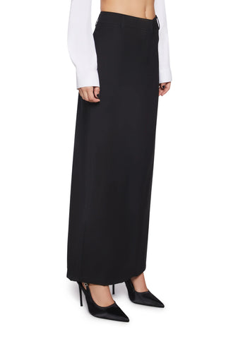 Executive Suite Maxi Skirt - Black