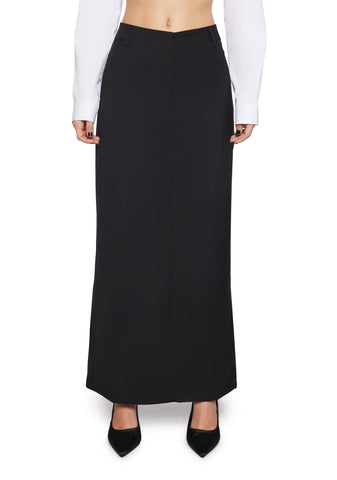 Executive Suite Maxi Skirt - Black