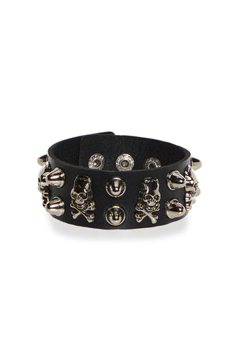 Mutineer Vibes Skull Bracelet - Black