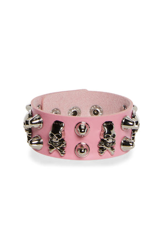 Mutineer Vibes Skull Bracelet - Pink
