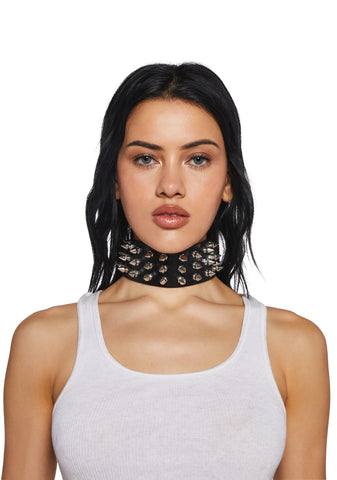 Sass Status Spiked Choker